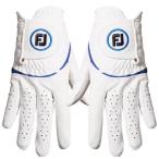フットジョイ レディース WeatherSof ウェザーソフ 両手用 ゴルフグローブ FGWFPR WB ホワイト/ブルー 2023年モデル ゴルフ