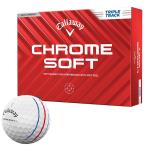 2024年モデル キャロウェイ CHROME SOFT TRIPLE TRACK クロム ソフト ゴルフボール 1ダース 12球入り トリプルトラック ホワイト 有賀園 ゴルフ