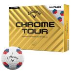 セール♪ キャロウェイ CHROME TOUR TRUTRACK クロム ツアー ゴルフボール 1ダース（12球入り） トゥルートラック レッド/ブルー 2024年モデル 有賀園 ゴルフ