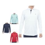 新作 トミー ヒルフィガー ゴルフ メンズ ロゴジャガード 長袖 台衿付 ポロシャツ THMA568 ゴルフウェア 2025年秋冬モデル 有賀園 ゴルフ