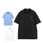 セール♪ キャロウェイ メンズ 天竺 バックプリント 半袖 モックネックシャツ C25134122 ゴルフウェア 2025年春夏モデル 50%OFF 有賀園 ゴルフ