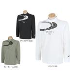 ショッピングオークリー 送料無料 オークリー メンズ ロゴプリント ゴルフボール柄 ストレッチ 長袖 モックネックシャツ FOA406961 ゴルフウェア 2024年秋冬モデル