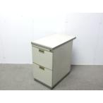 uchida/ новый серый / [ б/у ] 2 уровень тумбочка с ящиками / настольный под дерево ширина :400 глубина :700 высота :700 цвет : новый серый 