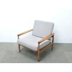 １人用ソファ / 木目調 / 【中古】　幅：710　奥行：720　高さ：730　カラー：グレー