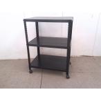  черный / легкий подставка / с роликами /[ б/у ] ширина :605 глубина :405 высота :805 цвет : черный 