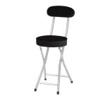 椅子 | Pフォールディングチェア/折りたたみ椅子 (ブラック 幅305mm) スチールフレーム 合皮/合成皮革 (リビング) 完成品