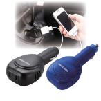 カー用品 | シガーソケット(車載充電器シガーライター用コンセント) 12V車専用 過電流温度保護回路搭載 ブルー(青)