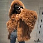 秋冬 レディース ファーコート 毛皮コート レディースコート フェイクファー アウター ジャケット　暖かい OL　通勤　レディースアウター