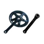 自転車 クランクセット  Wガードギヤクランク 48T 165mm 左右セット 薄刃 ブラック 送料無料 一部地域を除く