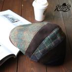 ハンチング 杢コットン×コーデュロイ  MIX 帽子 秋冬 ハット メンズ ユニセックス キャスケット RETTER(レッター) L(60cm )サイズ調整可 日本製 RE-H-2509110