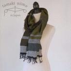 ショッピングmiddle 播州織 ウールコットンショールM roots shawl MIDDLE 55×190cm tamaki niime 玉木新雌 やわらかくあたたか。全て一点もの t40