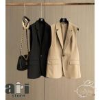 レディース ジレ ノースリーブ サマージャケット 袖なし 春 夏  ジャケット きれいめ ス 羽織り チョッキ 大きいサイズ