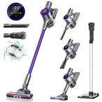 ショッピング掃除機 コードレス 強力 掃除機 コードレス2024革新モデル!45Kpa超強力吸引&ホコリ自動検知＆LED液晶ディスプレイ&収納スタント付きコードレス掃除機 軽量 サイクロン550Ｗ 6