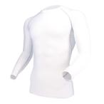 ショッピング冷感 インナー おたふく手袋 夏用インナー 長袖 丸首吸汗速乾 消臭 接触冷感 コンプレッション メンズ JW-623 ホワイト M
