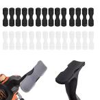 30枚AGOOL リールフットカバー リールシートカバー リール用パーツ 摩耗を減らす スピニングリール専用保護カバー 白黒各15枚セット