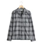 GOLD / ゴールド ： COTTON / SILK NEL CHECK OPEN SHIRT ： 26A-GL29646