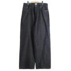 GOLD / ゴールド ： RECYCLED SUVIN COTTON YARAN 11.5oz DENIM ５POCKET WIDE PANTS  WW2 MODEL ： 26A-GL42620N