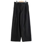 MARKAWARE / マーカウェア ： TRIPLE PLEATED WIDE TROUSERS ORGANIC COTTON SURVIVAL CLOTH ： A26A93PT03C