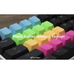 Tai-Hao Tai-Hao Blank Rubber Gaming Keycaps-4 Keys (1u) Neon Blue R1