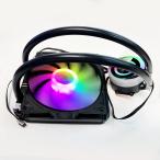 CPUクーラー 冷却パーツ フアン 水冷一体型　120mmラジエータ 水冷システム RGB PWMファン超静音 LEDリング搭載[Intel/AMD両対応]