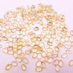 天然石ルース（裸石）・シトリン / オーバル カット【6x4mm】ファセット（1個）　ランダム発送