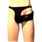 脱腸　右側　補整着　ベルト付　ＲＴ型　男性用　（黒・M)