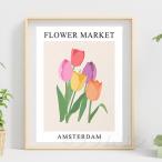  Sara te мама тюльпан иллюстрации искусство постер цветок цветочный принт A4 размер 21×30cm рама продается отдельно 