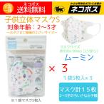 子供立体マスクS 使い捨て 立体 マスク 2歳 3歳 ちいさなお子様用 ムーミン（5枚入り）×3（マスク計15枚）送料無料 特価