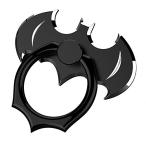 OATSBASF バンカーリング ブラック 薄型 スマホリング かっこいい 携帯用リング 指リング 携帯 落下防止 バットリングホルダー スマホ全種類/タブレット対応 (黒