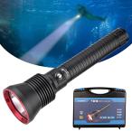 TrustFire DF70水中ライト ダイビングライト ダイバーライト 超高輝度 3200ルーメン ダイビング 用懐中電灯 防水 LED ナイトダイビングライト 水中70Mまで使用可