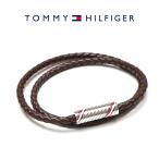トミーヒルフィガー ブレスレット tommy hilfiger トミー ブレス 二連 ダブルラップ レザーブレスレット 革 皮 2790468 ブラウン メンズ アクセサリー 男性
