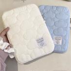 ふわふわ雲柄PCケース 軽量 耐衝撃 キルティング おしゃれ ノートパソコン タブレット対応 11インチ~15.6インチ