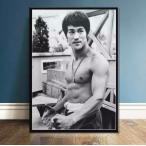 ブルースリー ポスター 70x50cm カンフー 武道 燃えよドラゴン グッズ 海外 雑貨 キャンバス 写真 アート Bruce Lee 28