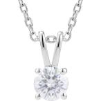 Yahoo! Yahoo!ショッピング(ヤフー ショッピング)ネックレス レディース 1カラット ラウンド アクセサリ 一粒石 ジュエリー プラチナ モアッサナイト ペンダント メッキシルバー 女性 金属アレルギー対応
