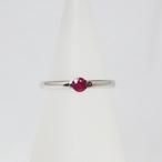 シルバー925・日本製 一粒シンプル天然石リング・ルビー 2851601