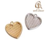 Yahoo! Yahoo!ショッピング(ヤフー ショッピング)アクセサリー パーツ ペンダントトップ チャーム ハート 粘土 土台 10個 ハンドメイド 材料 卸 装飾 カラワク 空枠 22mm×20mm