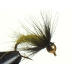 バーブレス BL ニンフ BH カディスピューパ オリーブ (#14 #16 #18) フライ  完成品フライ 完成フライ ルアー 釣り 川 渓流 管理 エリア