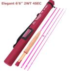  нахлыстовое удилище розовый 2wt 6'6" 4ps medium быстрый action fly рыбалка карбоновый Kawai i женщина женщина 