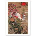 伊藤若冲 作品 ポスター A3サイズ 旭日鳳凰図 複製画 グッズ 絵画 おしゃれ インテリア アート パネル 名画 日本画