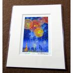 絵画 インテリア アート 吉岡浩太郎 花火東京 インチサイズ クリスタルプリント 版画 風景画 夜景 花火 東京タワー 新品 限定1000部 作品 美術品 おし
