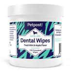 Petpost | 犬用デンタルワイプ - 口臭、歯垢と虫歯をなくす - 歯の天然クリーニング溶液にあらかじめ浸したパッド 100 枚