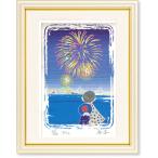 ショッピング花火 絵画　版画　ふじもと秀志　夢花火　風景画  　現代アート  インテリア