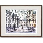 絵画　ビュッフェ　フルステンベルグ広場　シルクスクリーン刷　（ Bernard Buffet 　ベルナール・ビュッフェ ）