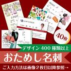 ショッピングお試し [名刺]　お試し名刺　印刷　作成　40枚　当店デザイン約350種類の中から一つ選んでいただき作成します