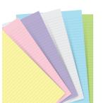 ファイロファックス システム手帳 リフィル バイブルサイズ 横罫紙  パステルカラー Filofax 6穴 聖書サイズ