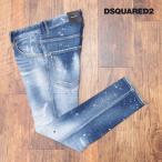 ショッピングディースクエアード DSQUARED2 テーパード デニムパンツ S74LB1060 SKATER JEAN ダメージ リペア加工 サーフ ワイルド ストリート メンズ インポート 高級