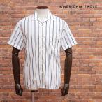 【期間限定ポイント5倍】春夏 AMERICAN EAGLE リゾート シャツ 2154-5976 清涼 薄手 ストライプ 胸ポケット 開襟 半袖 ヌケ感 プレゼント メンズ