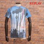 【期間限定ポイント5倍】春夏 REPLAY 丸首Tシャツ M3046.000.20550D リゾート プリント 半袖 リプレイ ストリート メンズ サーフ
