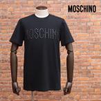 【期間限定ポイント5倍】MOSCHINO スタッズ ロゴTシャツ ZRJ0726 ジャージー伸縮 ロック ストリート 半袖 モスキーノ メンズ インポート