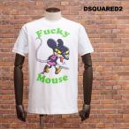 DSQUARED2 Tシャツ S74GD0968 ネズミ プリント イタリー製 半袖 ディースクエアード 丸首 メンズ ハイブランド